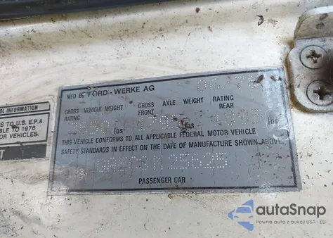 1976 Mercury Capri from USA, damaged, VIN GAECSK25625